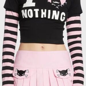 Black And Pink Emily the Strange Skirt And Top